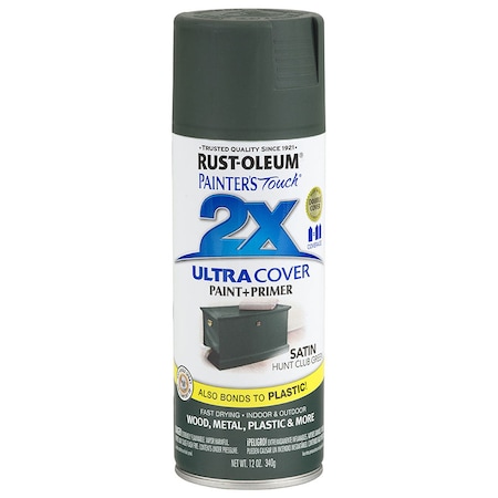 Rust-Oleum Spray Paint, Hunt Club Green, Satin, 12 oz 249074